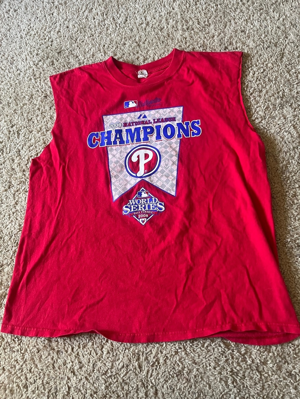 Anvil Philadelphia Phillies 2008 National League Champions Red Custom Tank